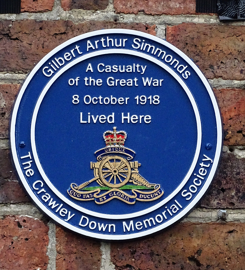 Plaque to Gilbert Arthur Simmons